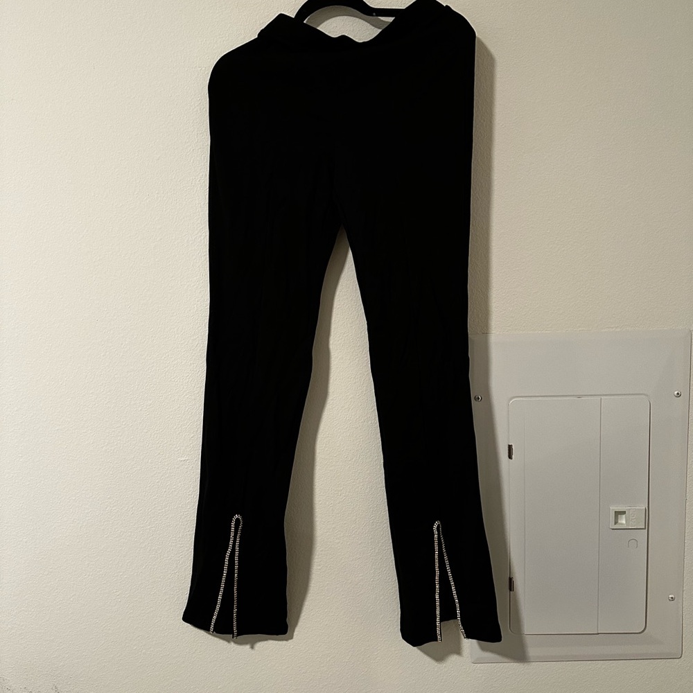 NWT Mango black rhinestone leggings size medium
